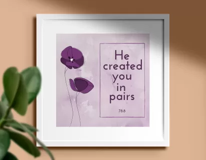 He created you in pairs jpg The Sunnah Store